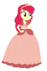 Size: 330x496 | Tagged: safe, artist:andy213yt, artist:selenaede, derpibooru import, apple bloom, human, equestria girls, g4, adorabloom, base used, clothes, cute, dress, female, gown, hand on hip, image, jewelry, melody (the little mermaid), png, smiling, solo, the little mermaid 2: return to the sea, tiara