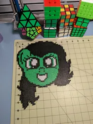 Size: 3024x4032 | Tagged: safe, artist:redcrow32, artist:tinyequine, ponerpics import, oc, oc:anonfilly, pony, female, filly, image, jpeg, perler beads