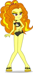 Size: 2177x4808 | Tagged: safe, artist:dustinwatsongkx, derpibooru import, adagio dazzle, human, equestria girls, g4, clothes, clothes swap, female, image, png, simple background, solo, sunset shimmer's beach shorts swimsuit, swimsuit, swimsuit swap, transparent background, vector