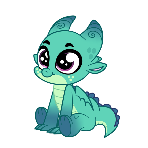 Size: 4000x4000 | Tagged: safe, artist:squipycheetah, derpibooru import, sparky sparkeroni, dragon, g4, g5, baby, baby dragon, freckles, g5 to g4, generation leap, happy, image, png, simple background, sitting, smiling, thousand yard stare, transparent background