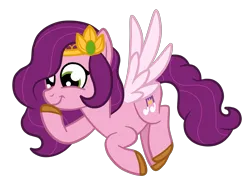 Size: 4000x3073 | Tagged: safe, artist:squipycheetah, derpibooru import, pipp petals, pegasus, pony, g4, g5, flying, g5 to g4, generation leap, happy, image, png, simple background, smiling, transparent background