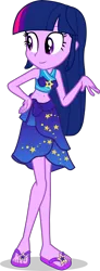 Size: 1566x4236 | Tagged: safe, artist:dustinwatsongkx, derpibooru import, twilight sparkle, human, equestria girls, g4, clothes, female, image, png, sarong, solo, swimsuit