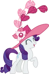 Size: 3000x4536 | Tagged: safe, artist:cloudy glow, derpibooru import, rarity, unicorn, feathered hat, horn, image, png, simple background, solo, transparent background