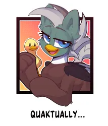 Size: 2200x2570 | Tagged: safe, artist:kei kun, derpibooru import, oc, oc:duk, unofficial characters only, bird, duck, duck pony, original species, image, meme, op, png, quack, solo