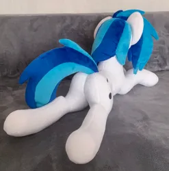 Size: 2023x2048 | Tagged: safe, artist:mdcraft10, derpibooru import, vinyl scratch, pony, unicorn, butt, couch, female, horn, image, irl, jpeg, lying down, photo, plot, plushie, prone, solo, underhoof