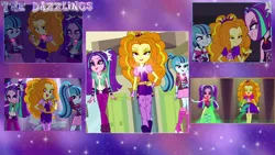 Size: 1024x576 | Tagged: safe, artist:natoumjsonic, derpibooru import, edit, edited screencap, screencap, adagio dazzle, aria blaze, sonata dusk, equestria girls, g4, female, gem, hand on hip, image, jpeg, microphone, my little pony equestria girls: rainbow rocks, siren gem, the dazzlings, wallpaper