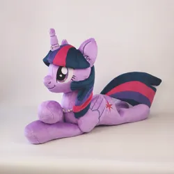 Size: 1000x1000 | Tagged: safe, artist:larsen toys, derpibooru import, twilight sparkle, alicorn, original species, plush pony, pony, craft, female, horn, horn ring, image, jewelry, jpeg, mare, monochrome, necklace, photo, plushie, ring, sale, solo