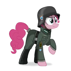 Size: 487x491 | Tagged: safe, derpibooru import, pinkie pie, clothes, cyrillic, image, png, rla, simple background, solo, uniform, роа