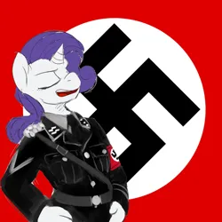 Size: 1500x1500 | Tagged: safe, artist:dpr, rarity, altbrony, anti lgbt, brony, fascism, fascist, flag, homophobia, image, mlpol, nazi, png, swastika