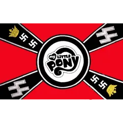 Size: 500x500 | Tagged: safe, artist:dpr, altbrony, brony, image, mlpol, my little pony, nazi, nazi flag, png