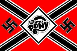 Size: 1024x683 | Tagged: safe, artist:dpr, altbrony, brony, brony flag, flag, image, mlpol, my little pony, nazi, nazi flag, png, swastika