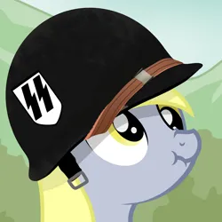 Size: 924x924 | Tagged: safe, editor:dpr, derpy hooves, pegasus, pony, brony, fascism, fascist, helmet, image, mlpol, my little pony, nazi, nazi symbol, neo nazi, png