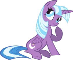 Size: 692x570 | Tagged: safe, alternate version, derpibooru import, edit, twilight sparkle, twilight sparkle (alicorn), twilight twinkle, alicorn, pony, g4, leak, alternate hair color, concept art, emoji, female, hoof on chin, image, mare, png, raised hoof, recolor, show bible, simple background, sitting, smart pony, solo, solo female, thinking, thinking emoji, transparent background, vector, wings