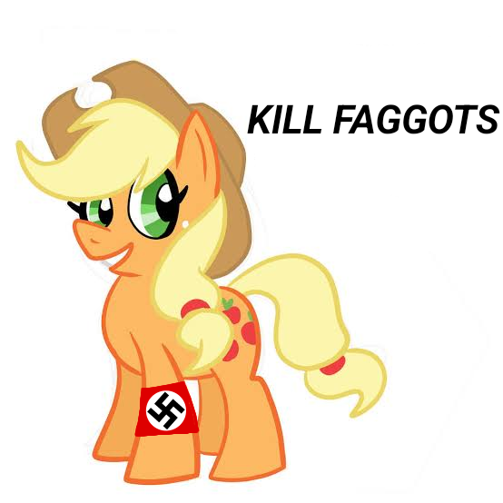 Size: 554x554 | Tagged: safe, artist:dpr, applejack, pony, altbrony, anti lgbt, based, brony, hatred, homophobia, image, my little pony, nazi, nazi symbol, png, swastika