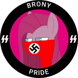 Size: 952x952 | Tagged: safe, editor:dpr, pinkie pie, pony, anti lgbt, balaclava, based, brony, fascism, fascist, image, my little pony, nazi, nazi flag, nazi symbol, neo fascist, neo nazi, pinkamena diane pie, png, swastika