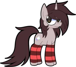 Size: 2165x1911 | Tagged: safe, artist:saveraedae, derpibooru import, oc, oc:jonatrot hoofington, unofficial characters only, pony, unicorn, clothes, crossover, grey fur, horn, image, leg warmers, male, png, simple background, solo, the mark side, transparent background