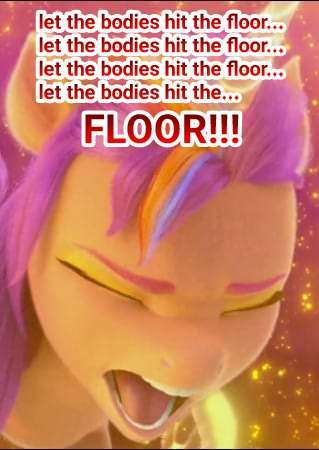 Size: 319x450 | Tagged: safe, artist:biker dash, edit, edited screencap, ponerpics import, ponybooru import, screencap, sunny starscout, earth pony, g5, my little pony: make your mark, image, jpeg, meme, singing