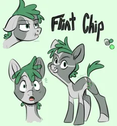 Size: 1190x1280 | Tagged: safe, artist:smirk, derpibooru import, oc, oc:flint chip, unofficial characters only, earth pony, pony, fallout equestria, coat markings, colt, dappled, foal, image, male, png, solo