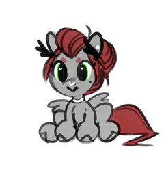 Size: 1617x1665 | Tagged: safe, artist:opalacorn, derpibooru import, oc, oc:void, unofficial characters only, pegasus, pony, beanbrows, eyebrows, female, heart, heart eyes, image, jpeg, laurel wreath, looking at you, mare, nose piercing, nose ring, piercing, simple background, sitting, smiling, smiling at you, solo, white background, wingding eyes