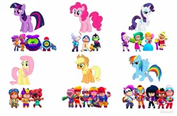 Size: 1589x1043 | Tagged: safe, derpibooru import, applejack, fluttershy, pinkie pie, rainbow dash, rarity, twilight sparkle, earth pony, pegasus, pony, unicorn, g4, amber, amber (brawl stars), barely pony related, bea, bea (brawl stars), belle, belle (brawl stars), bibi, bibi (brawl stars), bonnie (brawl stars), brawl stars, brawler, builder, cap, clothes, colette, colette (brawl stars), comparison, crossover, crown, dress, emz, emz (brawl stars), eve, eve (brawl stars), female, hairband, hat, helmet, horn, image, jacket, jackhammer, jacky, jacky (brawl stars), janet, janet (brawl stars), jessie, jessie (brawl stars), jessie junker, jessie junker (brawl stars), jewelry, jpeg, lola, lola (brawl stars), mandy, mandy (brawl stars), mane six, mare, mask, max (brawl stars), maxine, maxine (brawl stars), meg, meg (brawl stars), nani, nani (brawl stars), nita, nita (brawl stars), nita littlefoot, nita littlefoot (brawl stars), pam, pam (brawl stars), pam junker, pam junker (brawl stars), pants, penny, penny (brawl stars), piper, piper (brawl stars), piper de la prim, piper de la prim (brawl stars), pirate, regalia, rosa, rosa (brawl stars), shelly shotgun, shelly shotgun (brawl stars), supercell, tara, tara (brawl stars), wall of tags, willow (brawl stars)