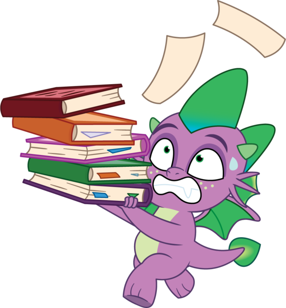 Size: 919x988 | Tagged: safe, artist:prixy05, derpibooru import, spike, dragon, g4, g5, my little pony: tell your tale, book, bookstack, g4 to g5, generation leap, image, male, png, simple background, solo, transparent background, vector, winged spike, wings