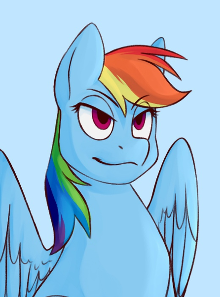 Size: 520x700 | Tagged: safe, artist:bunnyshrubby, derpibooru import, rainbow dash, pegasus, equestria at war mod, g4, bust, image, png, portrait, simple background, solo, wings