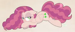 Size: 1160x490 | Tagged: safe, artist:lullapiies, derpibooru import, oc, oc:lullapie, pegasus, pony, bedroom eyes, female, image, jpeg, mare, simple background, solo