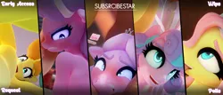 Size: 2800x1194 | Tagged: suggestive, artist:snuddy, banned from derpibooru, carrot cake, diamond tiara, fluttershy, princess flurry heart, pumpkin cake, sunburst, alicorn, anthro, earth pony, pegasus, unicorn, 3d, advertisement, age difference, ahegao, ass, back, backwards ballcap, baseball cap, blender, blushing, butt, cakecest, cap, carrotpumpkin, collage, dialogue, eyebrows, eyes rolling back, father and child, father and daughter, female, floppy ears, flurryburst, frown, gritted teeth, hat, image, incest, lolicon, looking down, looking up, male, mating press, on back, open mouth, open smile, png, prone, shipping, size difference, straight, tongue out, underage