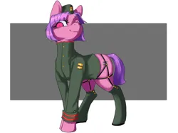 Size: 4000x3000 | Tagged: safe, artist:doofrabbit, derpibooru import, oc, unofficial characters only, earth pony, pony, equestria at war mod, boots, clothes, equal cutie mark, female, image, military, military uniform, png, shoes, simple background, solo, solo female, uniform