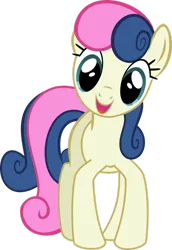 Size: 1024x1489 | Tagged: safe, artist:decompressor, derpibooru import, bon bon, sweetie drops, earth pony, pony, g4, the super speedy cider squeezy 6000, dancing, female, front view, image, mare, open mouth, png, simple background, solo, transparent background, vector