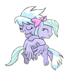 Size: 1024x1024 | Tagged: safe, artist:dawn-sparkle06, derpibooru import, cloudchaser, flitter, pegasus, pony, g4, 2012, artifact, duo, duo female, female, hug, image, jpeg, mare, simple background, white background