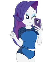 Size: 1900x2155 | Tagged: safe, artist:gmaplay, derpibooru import, idw, rarity, equestria girls, g4, spoiler:comicequestriagirlsmarchradness, bloomers, clothes, image, png, selfie, shorts, solo