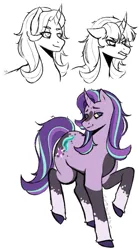 Size: 477x861 | Tagged: safe, artist:slapearl, derpibooru import, starlight glimmer, pony, unicorn, alternate design, female, horn, image, mare, png, sketch, solo