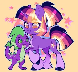 Size: 1024x943 | Tagged: safe, artist:sadelinav, derpibooru import, spike, twilight sparkle, pony, alternate design, image, jpeg