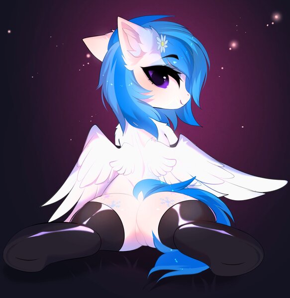 Size: 1990x2048 | Tagged: safe, artist:empress-twilight, ponerpics import, oc, unofficial characters only, pony, abstract background, butt, clothes, female, hooves, image, jpeg, latex, latex socks, looking back, mare, socks, splits