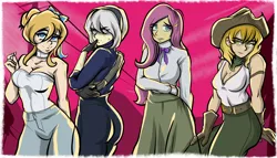 Size: 3500x2000 | Tagged: safe, artist:nolyanimeid, derpibooru import, fluttershy, human, g4, 2b, ass, breasts, butt, cleavage, crossover, female, high res, image, jackie lynn thomas, jpeg