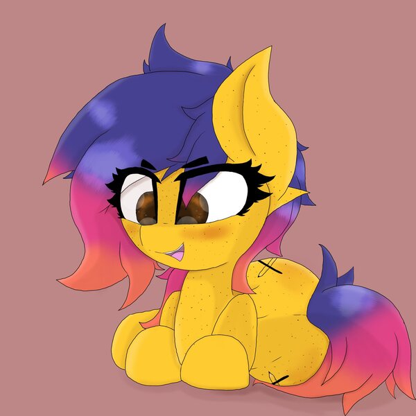 Size: 2048x2048 | Tagged: safe, artist:ponersarecute, ponerpics import, oc, unofficial characters only, pony, female, image, jpeg, lying down, mare, open mouth