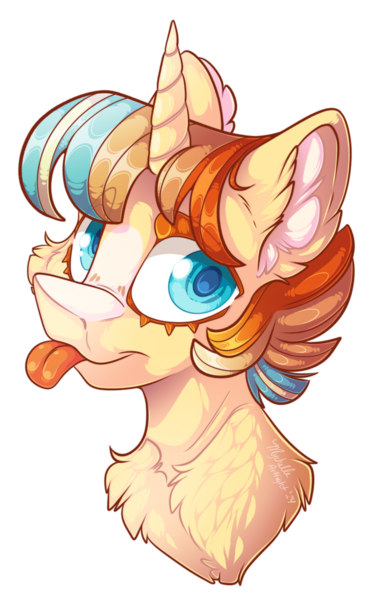 Size: 900x1451 | Tagged: safe, artist:mychelle, derpibooru import, oc, oc:firewall, pony, unicorn, bust, female, horn, image, mare, png, portrait, simple background, solo, tongue out, transparent background