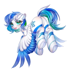 Size: 3000x3000 | Tagged: artist needed, safe, derpibooru import, oc, oc:dashwhite, unofficial characters only, pegasus, pony, colored wings, colored wingtips, female, image, looking at you, looking back, looking back at you, mare, png, simple background, solo, transparent background, wings