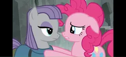 Size: 1600x720 | Tagged: safe, derpibooru import, screencap, maud pie, pinkie pie, earth pony, pony, g4, female, image, jpeg, outdoors, siblings, sisters