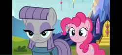 Size: 1600x720 | Tagged: safe, derpibooru import, screencap, maud pie, pinkie pie, earth pony, pony, g4, female, image, jpeg, outdoors, siblings, sisters