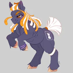 Size: 2700x2700 | Tagged: safe, artist:bananasplitedy, derpibooru import, oc, oc:beatrice, unofficial characters only, earth pony, pony, dreadlocks, female, image, jewelry, mare, muscles, png, solo