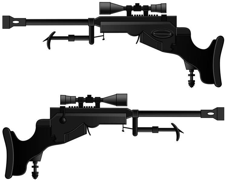 Size: 7531x6000 | Tagged: safe, artist:jhayarr23, derpibooru import, fallout equestria, anti-machine rifle, anti-materiel rifle, barely pony related, bipod, bolt action, bolt-action rifle, commission, commissioner:solar aura, gun, image, mouth grip, mouth grip gun, no pony, png, rifle, scope, simple background, sniper rifle, transparent background, weapon