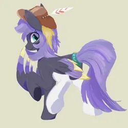 Size: 2000x2000 | Tagged: safe, artist:rainenight, derpibooru import, oc, oc:moonlit flower, unofficial characters only, pegasus, hat, image, png, simple background, sock