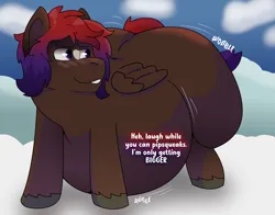 Size: 2100x1644 | Tagged: safe, artist:brushwork, derpibooru import, oc, oc:shaded star, pegasus, pony, belly, bhm, big belly, butt, commission, fat, huge belly, huge butt, image, large butt, male, png, solo, stallion, ych result