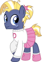 Size: 1725x2535 | Tagged: safe, artist:peternators, derpibooru import, star tracker, earth pony, pony, alternate hairstyle, clothes, colt, crossdressing, foal, freckles, image, male, png, ponytail, shirt, simple background, skirt, solo, starcrossed, teenager, the fairly oddparents, transparent background, veronica star