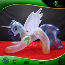 Size: 750x750 | Tagged: safe, derpibooru import, princess celestia, alicorn, inflatable pony, pony, g4, bootleg, carpet, facing left, female, frame, hongyi, hoof shoes, image, inflatable, inflatable alicorn, irl, iwtcird, jpeg, mare, meme, obtrusive watermark, peytral, photo, red carpet, solo, spread wings, translucent inflatable, valve, watermark, wingboner, wings