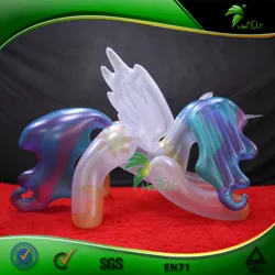 Size: 750x750 | Tagged: safe, derpibooru import, princess celestia, alicorn, inflatable pony, pony, g4, bootleg, carpet, facing right, female, frame, hongyi, hoof shoes, image, inflatable, inflatable alicorn, irl, iwtcird, jpeg, mare, meme, obtrusive watermark, peytral, photo, red carpet, solo, spread wings, translucent inflatable, valve, watermark, wingboner, wings