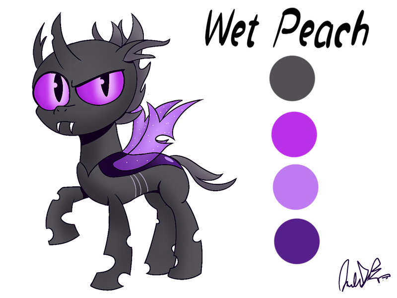 Size: 2048x1536 | Tagged: safe, derpibooru import, oc, oc:wet peach, unofficial characters only, changeling, base, changeling oc, image, png, purple changeling, purple eyes, simple background, solo, spread wings, white background, wings