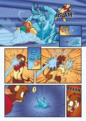 Size: 1920x2715 | Tagged: safe, artist:alexdti, artist:v-nico, derpibooru import, velvet reindeer, cow, deer, reindeer, them's fightin' herds, arizona (tfh), comic, community related, ice, image, png